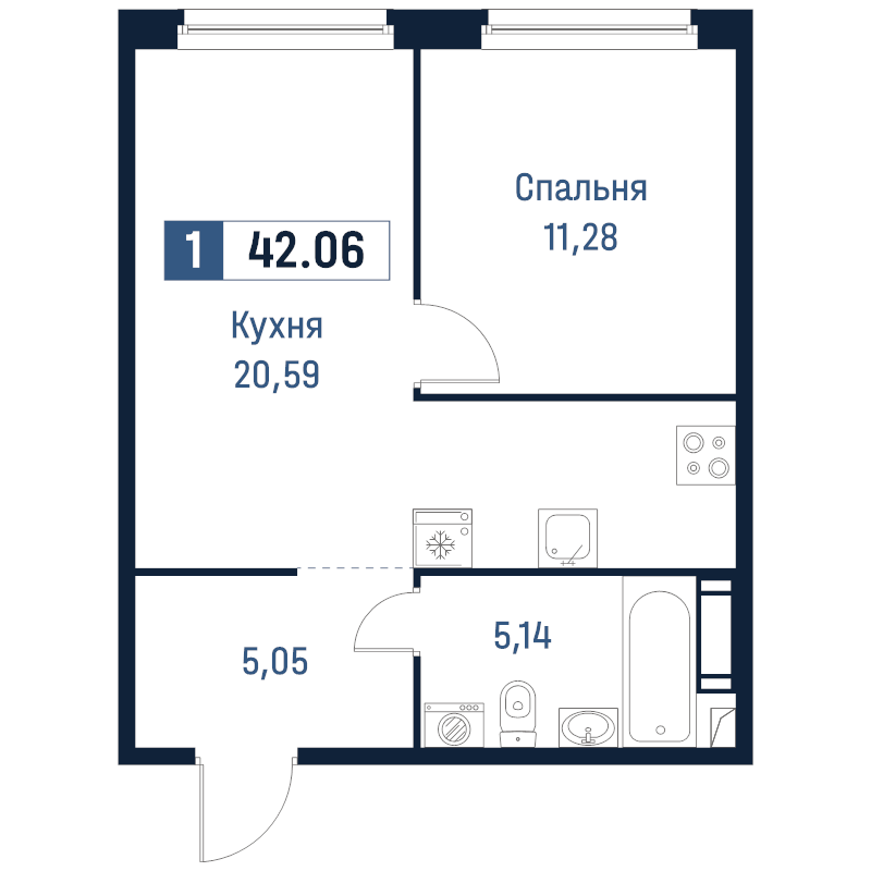 Продажа 1-комн квартиры в новостройке Мурино п., Романовская ул.,  к. 2