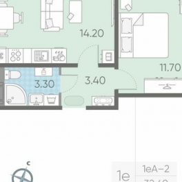 Продажа 1-комн квартиры на вторичном рынке Ковалёво, Поперечная улица,  д. 1 к1