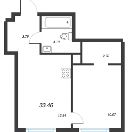 Продажа 1-комн квартиры в новостройке Мурино п., Ручьёвский пр-кт,  к. 1-1
