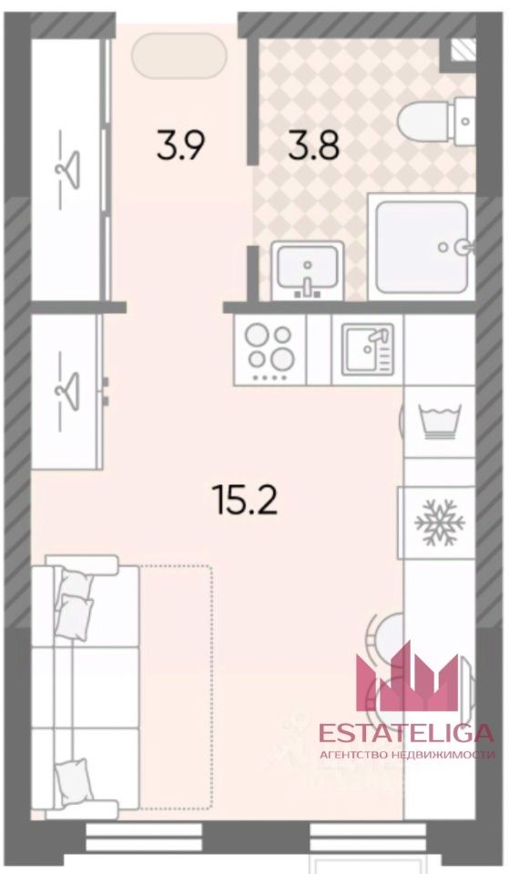 Продажа студии Производственная улица, 19к1