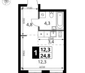 Продать Квартиры в новостройке Мосрентген пос., Проектируемый проезд № 7502   2