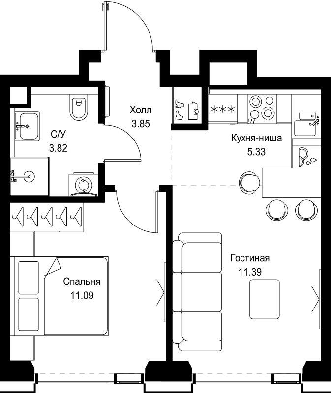 Продажа 1-комн квартиры в новостройке Москва г., Верейская ул.,  к. SET.2.А