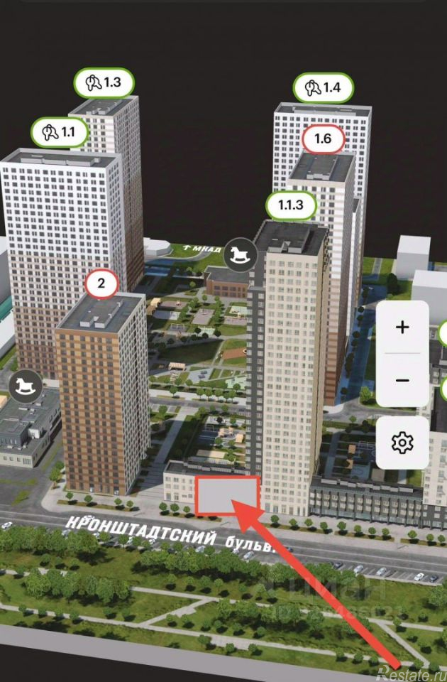 Аренда ПСН Кронштадтский б-р,  д. 13/2 к2