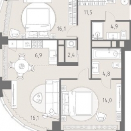 Продажа 3-комн квартиры в новостройке Верейская улица,  д. 23