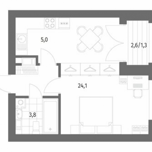 1-комн квартира улица Академика Константинова,  д. 1 к1 с1