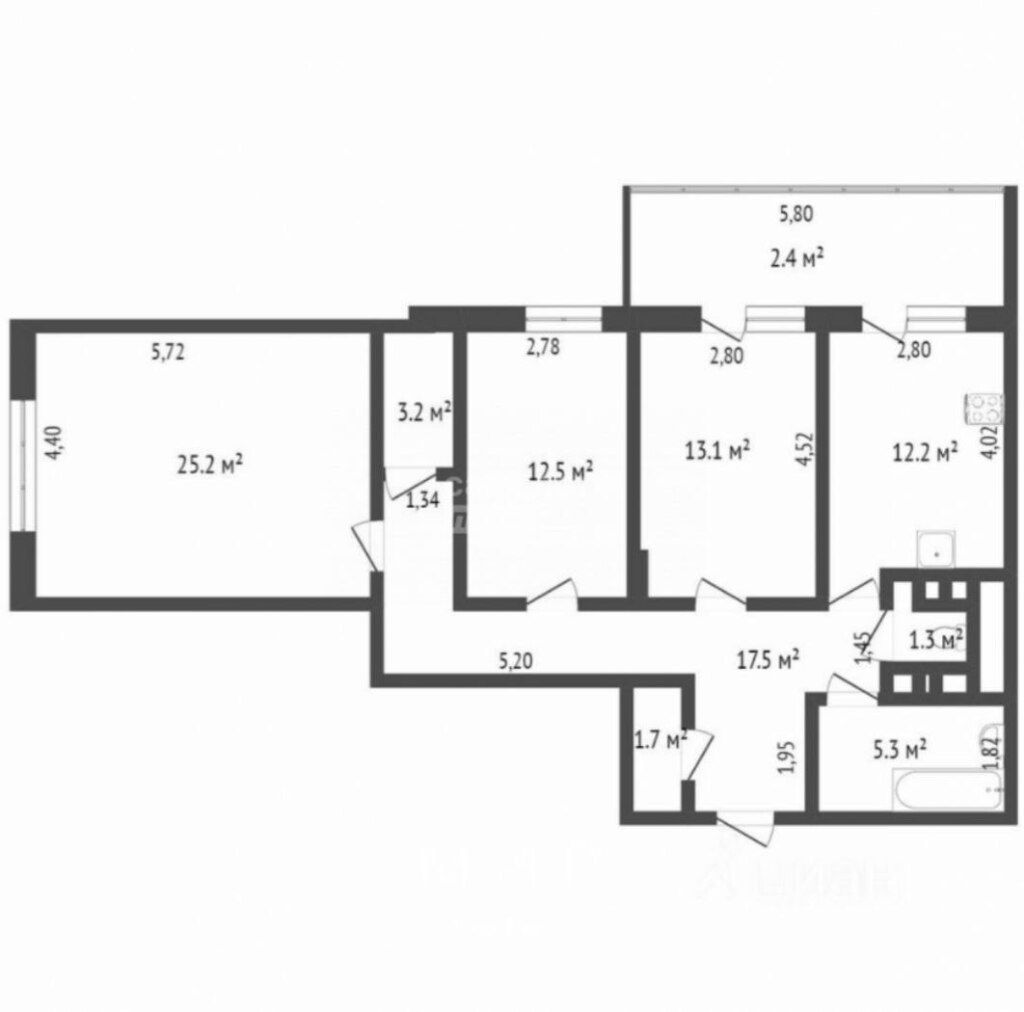 Продажа 3-комн квартиры на вторичном рынке Долгопрудный, Набережная улица, 21к1