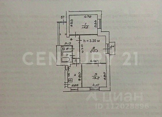 Продажа 3-комн квартиры на вторичном рынке Щербаковская улица, 54