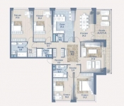 Планировка ЖК РЕКА, 115.3 м2