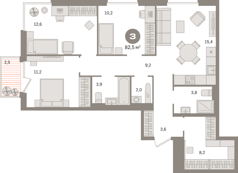 Продажа 3-комн квартиры в новостройке Москва г., Загорьевская ул.,  к. 2