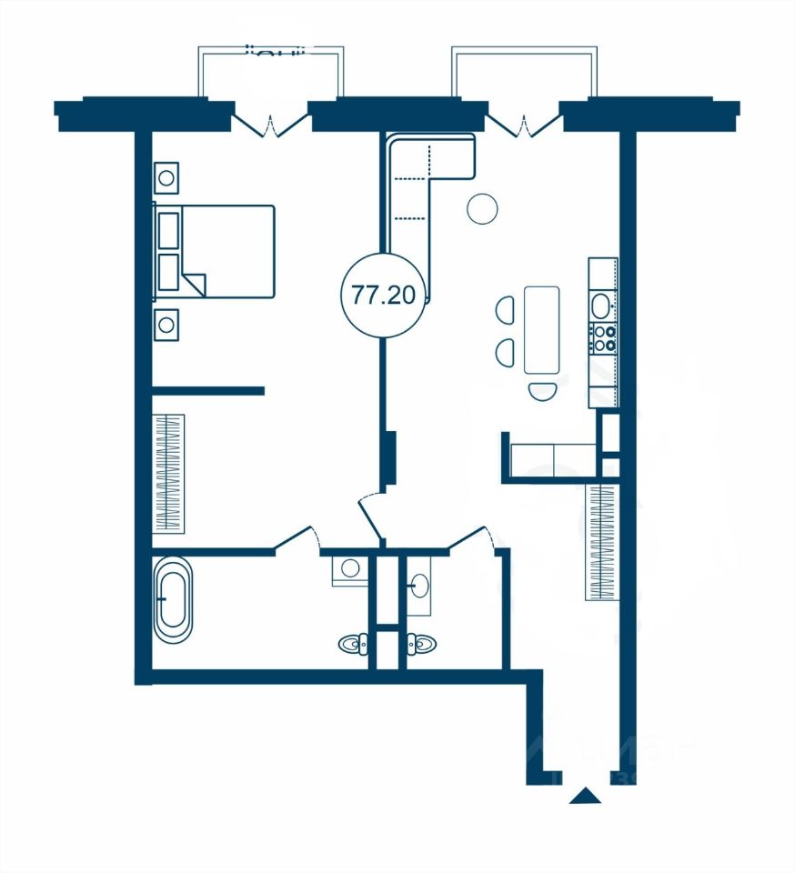 Продажа 2-комн квартиры на вторичном рынке Софийская набережная, 34