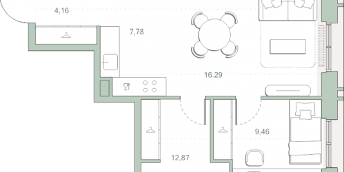 3-комн квартира Москва г., Ивана Франко ул.,  к. 5