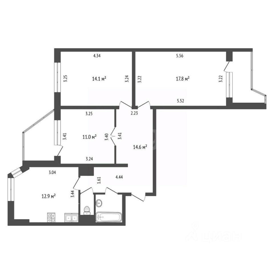 Продажа 3-комн квартиры на вторичном рынке Бутово Парк ЖК, Бутово пгт, 20к2
