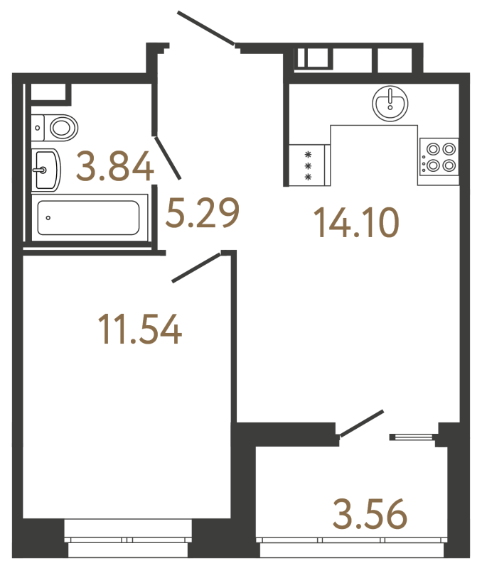 Продажа 1-комн квартиры в новостройке Санкт-Петербург г., Парашютная ул.,  к. 3