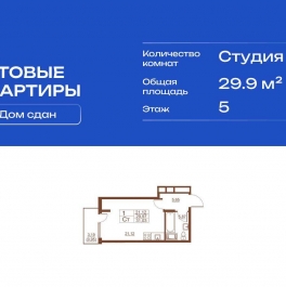 Продажа студии поселок Шушары, Московское шоссе,  д. 262,  к. 4