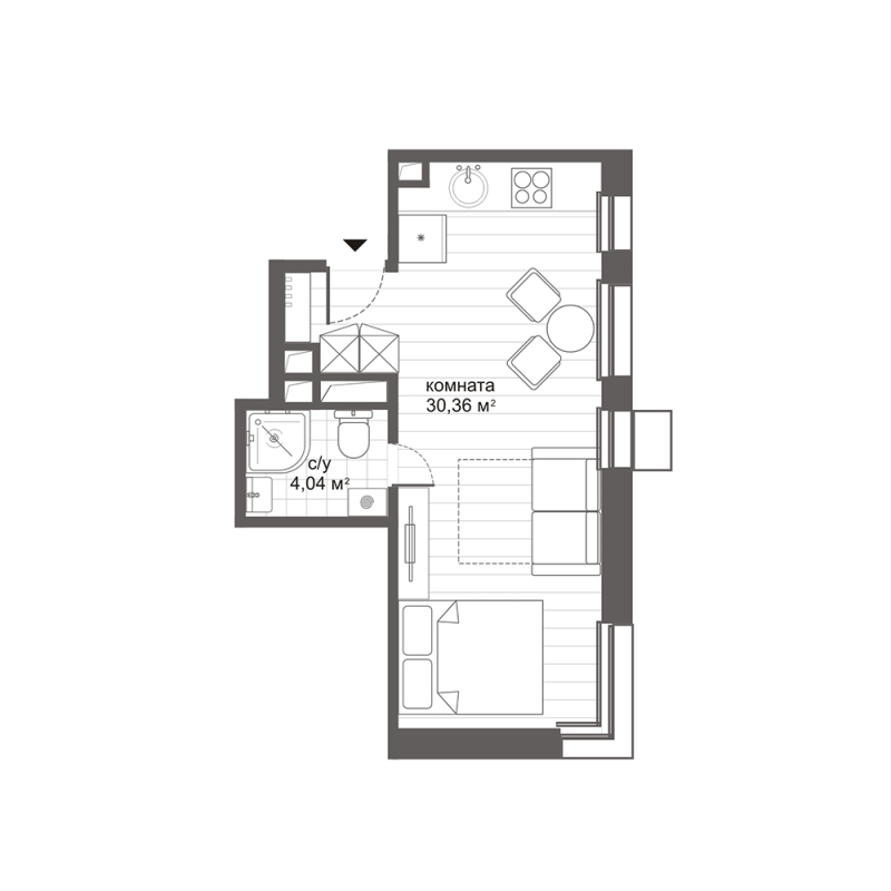 Продажа студии Москва г., Николая Старостина ул.,  к. 14