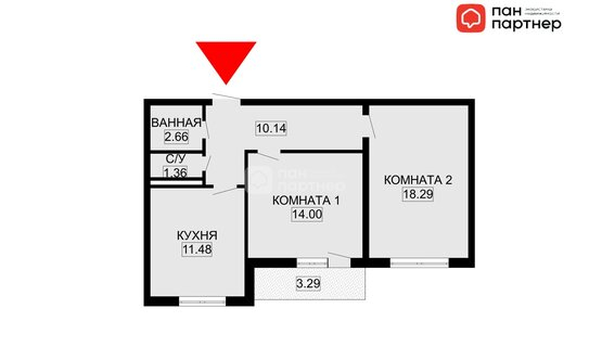 Продажа 2-комн квартиры на вторичном рынке Ленинский пр-кт,  д. 68,  к. 1