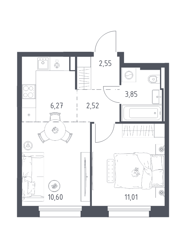 Продажа 1-комн квартиры в новостройке Заречье п., Заречная ул.,  к. 4