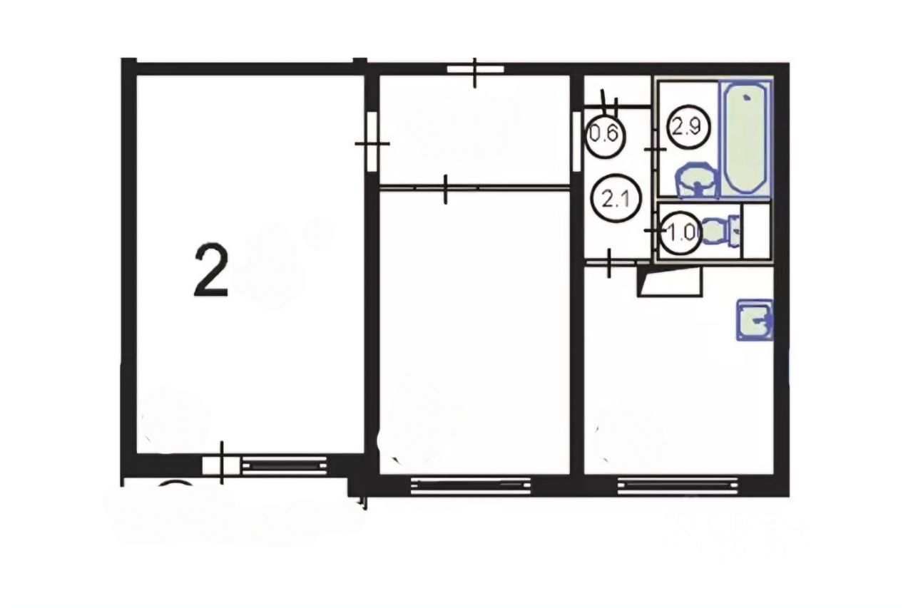 Аренда 2-комн квартиры на вторичном рынке улица Генерала Кузнецова, 16К2