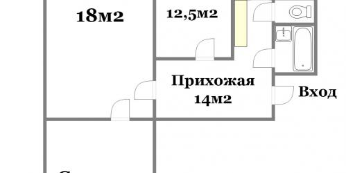 3-комн квартира Краснозаводск г, 40 лет Победы ул ,  д. 1