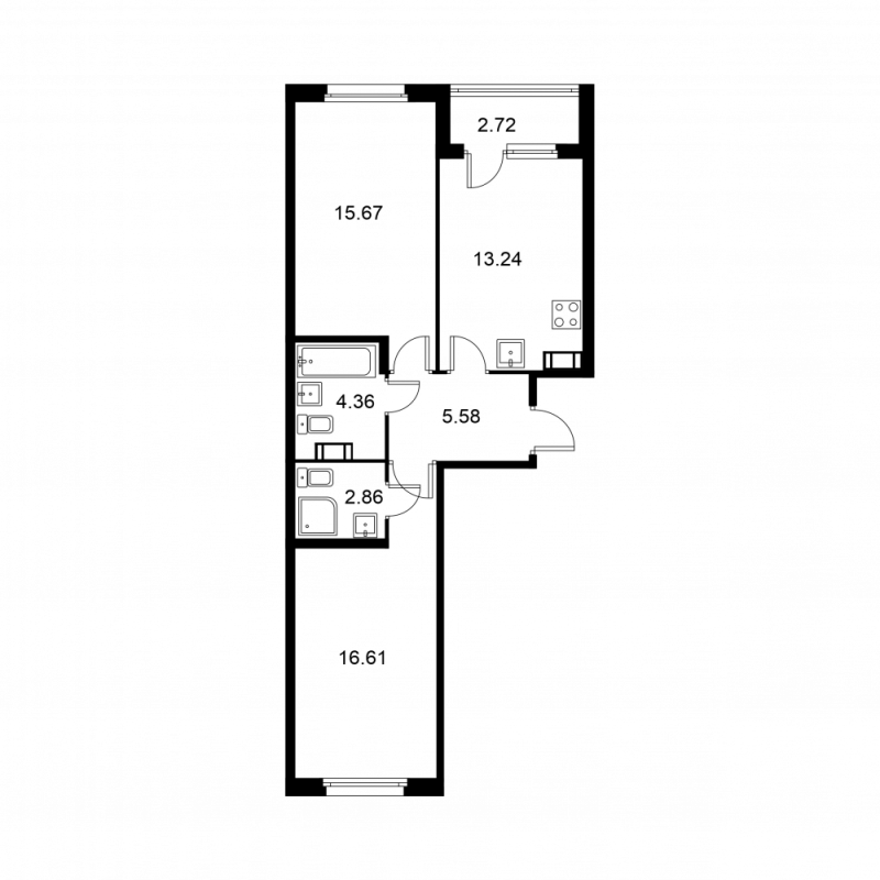 Продажа 2-комн квартиры в новостройке Колпино г., Загородная ул.,  к. C
