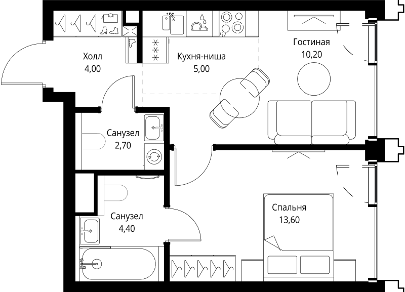Продажа 1-комн квартиры в новостройке Москва г., Верейская ул.,  к. SET.1.2