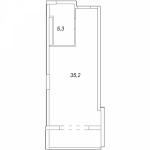 Планировка ЖК Sky Skolkovo, 30.5 м2