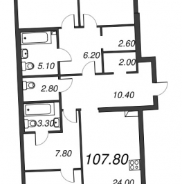 Продажа 3-комн квартиры в новостройке Зеленогорск г., Ленина пр-кт, к. 1 Продажа 3-комн квартиры в новостройке Зеленогорск г., Ленина пр-кт, к. 1