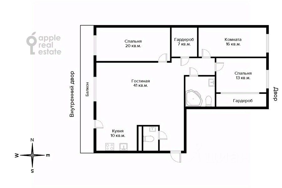 Продажа 4-комн квартиры на вторичном рынке Руновский переулок, 10С1