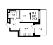 Продать Квартиры в новостройке Десёновское пос., Калужское ш.   6.6