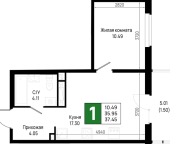 Продать Квартиры в новостройке Новосаратовка д., Первых ул.   5.2