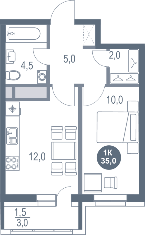 Продажа 1-комн квартиры в новостройке Котельники г., Новые Котельники мкр.,  к. 11