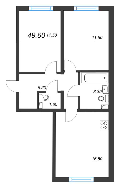Продажа 2-комн квартиры в новостройке Ковалево п., Поперечная ул.,  к. 15
