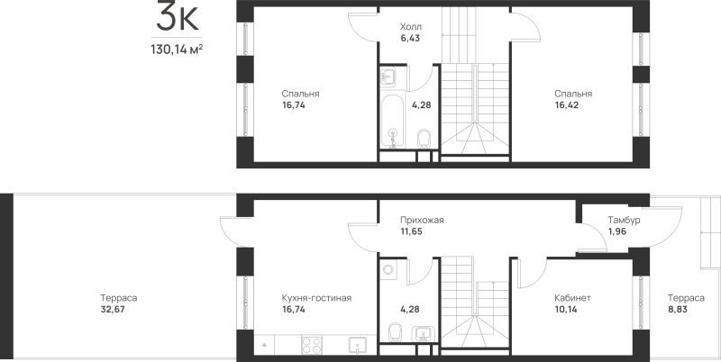 Продажа 3-комн квартиры в новостройке Москва г., Открытое ш.,  к. 1