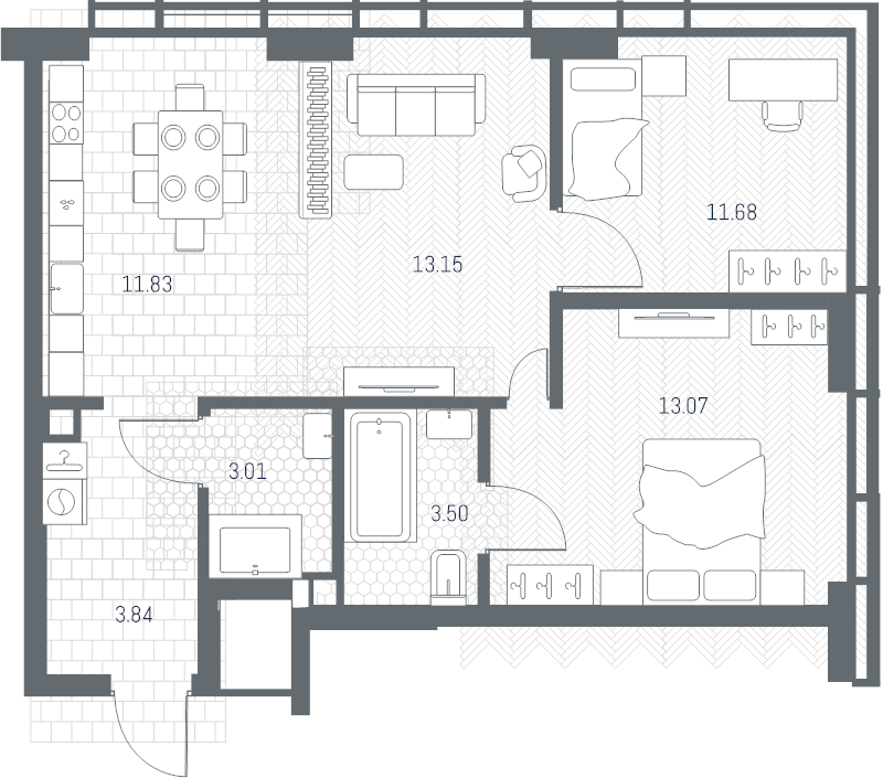 Продажа 2-комн квартиры в новостройке Москва г., Веткина ул.,  к. Башня-А