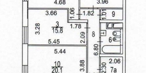 5-комн квартира улица Багрицкого, 10к4