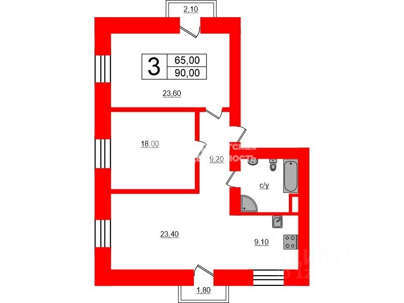 Продажа 3-комн квартиры на вторичном рынке Школьная улица, 15