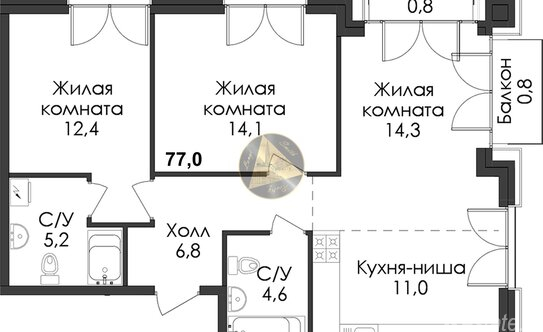 Продажа 2-комн квартиры на вторичном рынке Красноармейская 12-я ул,  д. 16
