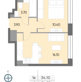 Продажа 1-комн квартиры в новостройке Борисовские Пруды улица, д.1