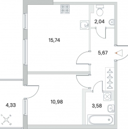 Продажа 1-комн квартиры в новостройке Сертолово-2, ул. Березовая Продажа 1-комн квартиры в новостройке Сертолово-2, ул. Березовая