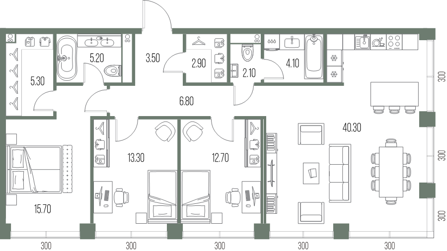Продажа 3-комн квартиры в новостройке Москва г., Ленинградское ш.,  к. 7.2