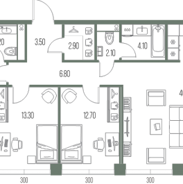 Продажа 3-комн квартиры в новостройке Москва г., Ленинградское ш.,  к. 7.2