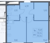 Продать Квартиры вторичка Ям, ул Мезенцева  14 