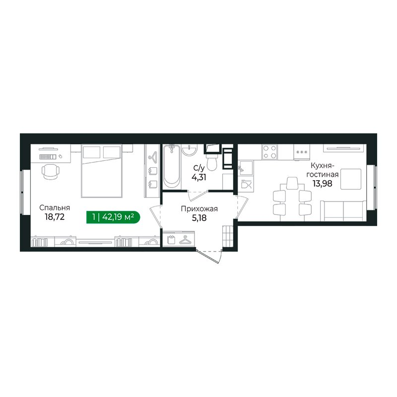 Продажа 1-комн квартиры в новостройке Сертолово г., Дмитрия Кожемякина ул.,  к. 3
