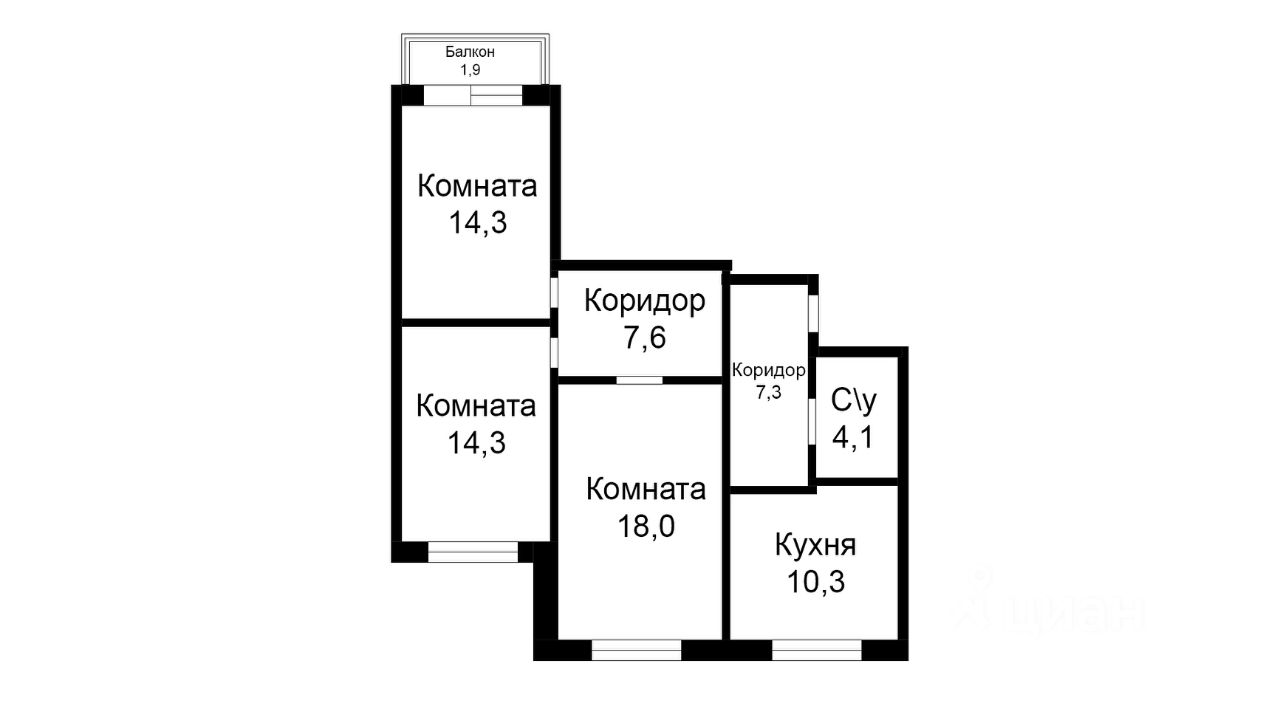 Продажа 3-комн квартиры на вторичном рынке Лукинская улица, 7