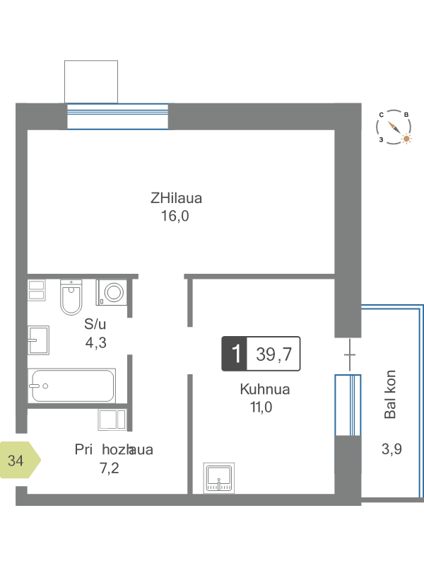 Продажа 1-комн квартиры в новостройке Светлые Горы п., Пятницкое ш.,  к. 5