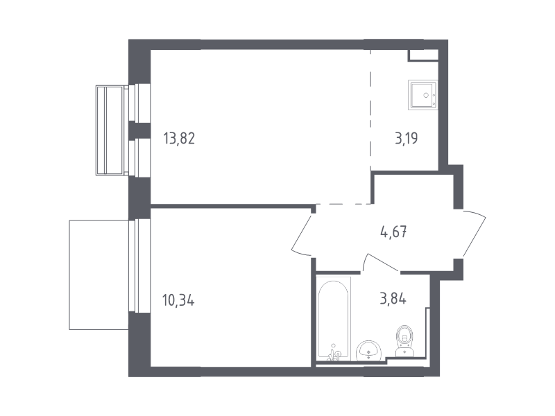 Продажа 1-комн квартиры в новостройке Лайково с., Лесная ул.,  к. 55