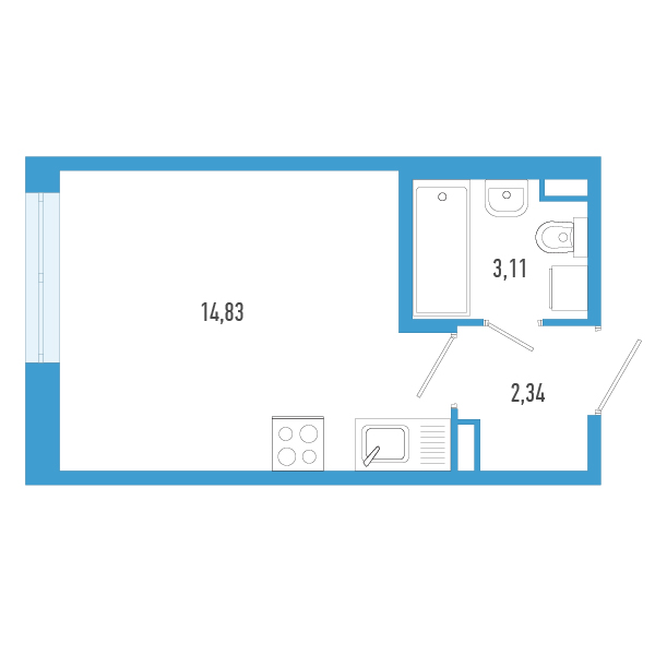Продажа студии Шушары п., Школьная ул.,  к. 7