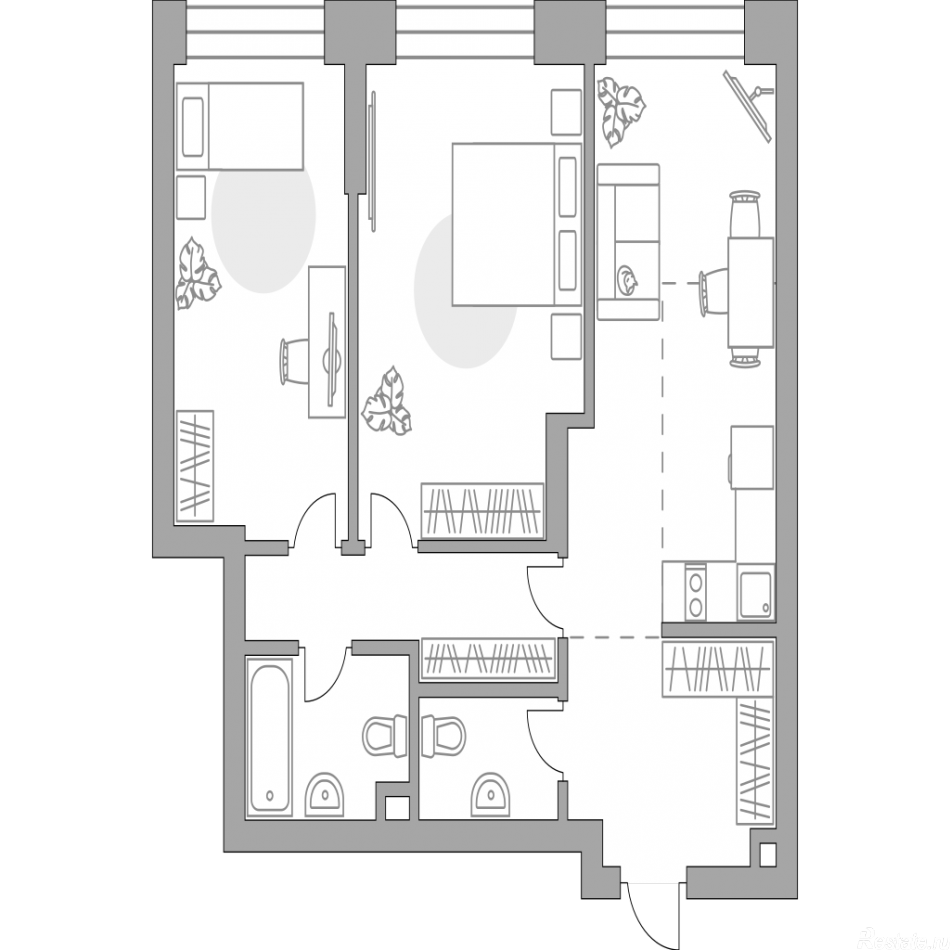 Продажа 2-комн квартиры в новостройке , Дубининская улица, 17