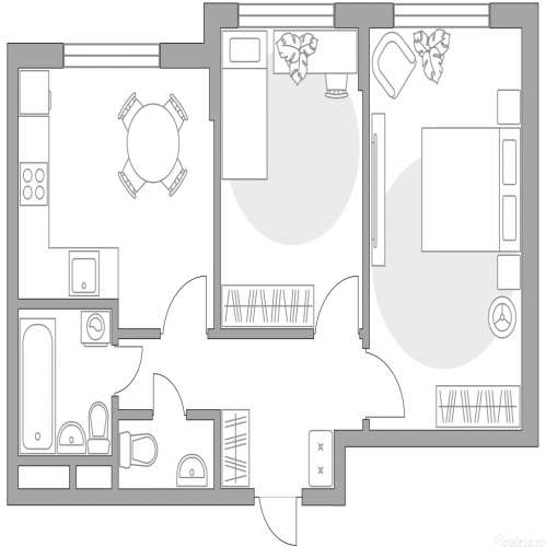 2-комн квартира Мытищи, Московская область, г. Мытищи, Тенисный бул.