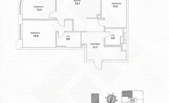 Продажа 3-комн квартиры на вторичном рынке улица Сергея Бондарчука